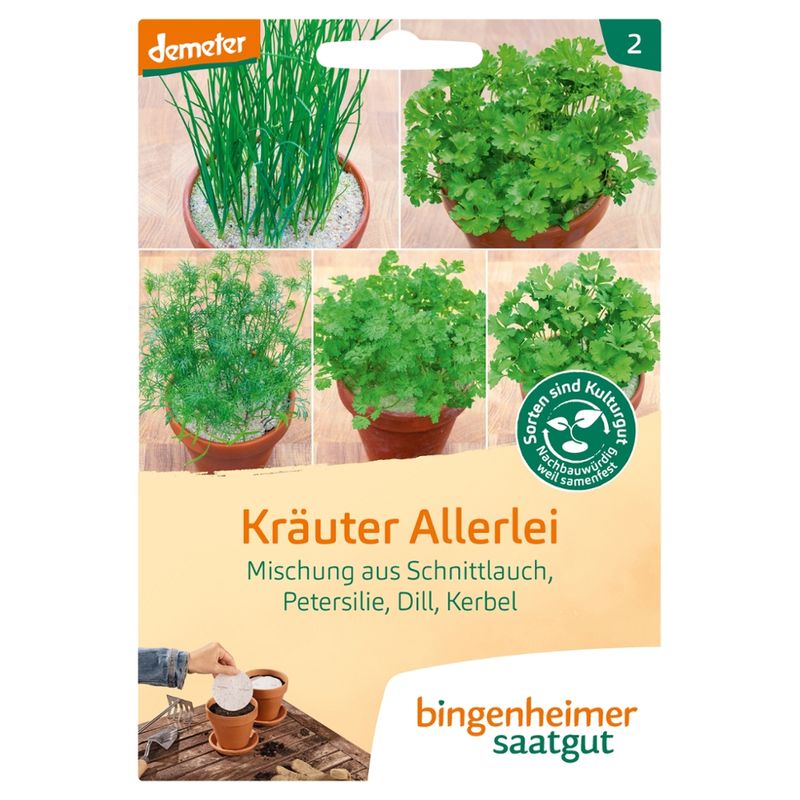 Bingenheimer Saatgut Kräuter Allerlei  (Saatscheibe) - Kräuter (Saatgut) - Produktbild