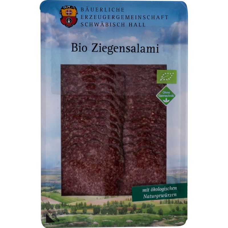 Bäuerliche Erzeugergemeinschaft Schwäbisch Hall Demeter Ziegensalami mit Rindfleisch - Produktbild