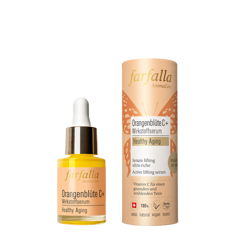 farfalla Orangenblüte C+ Wirkstoffserum, Healthy Aging, 15ml - Produktbild