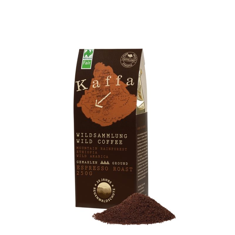 Kaffa Wildkaffee Kaffa Wildkaffee, Espresso Roast, gemahlen, 250g, bio- und Naturland Fair-zertifiziert - Produktbild