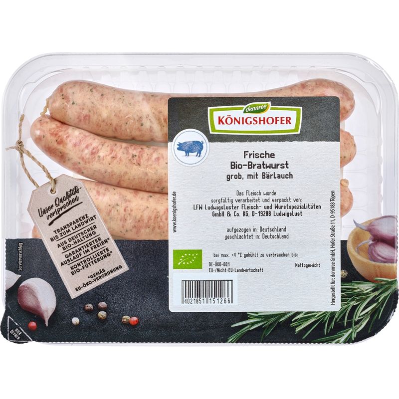 Königshofer Frische Bratwurst grob, mit Bärlauch - Produktbild