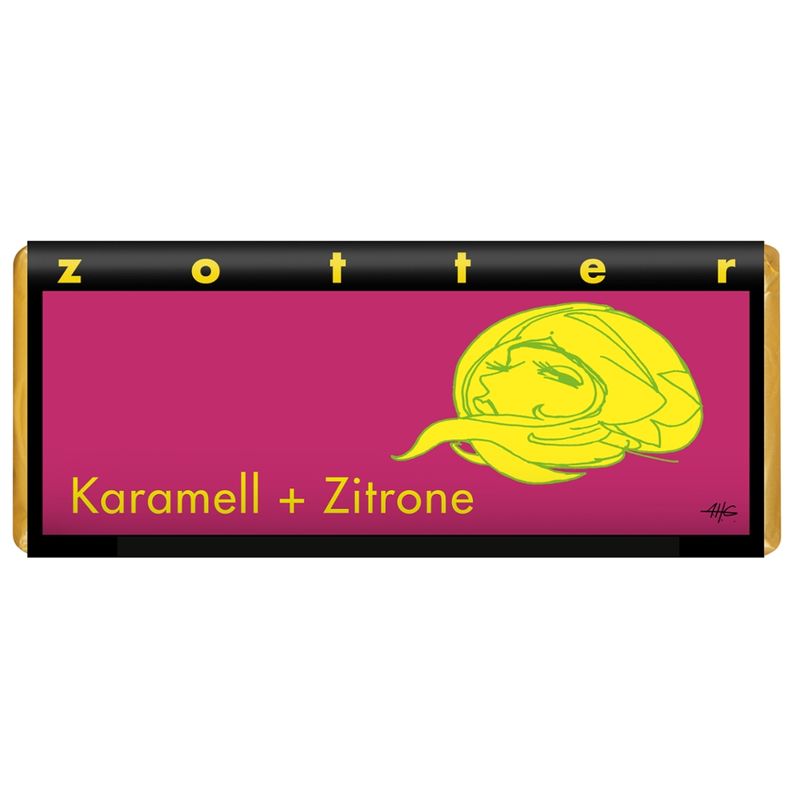 Zotter Schokolade Karamell + Zitrone - Produktbild