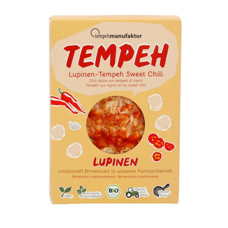 tempehmanufaktur  Lupinen-Tempeh, Sweet-Chili - mit süß-scharfer Marinade - Produktbild