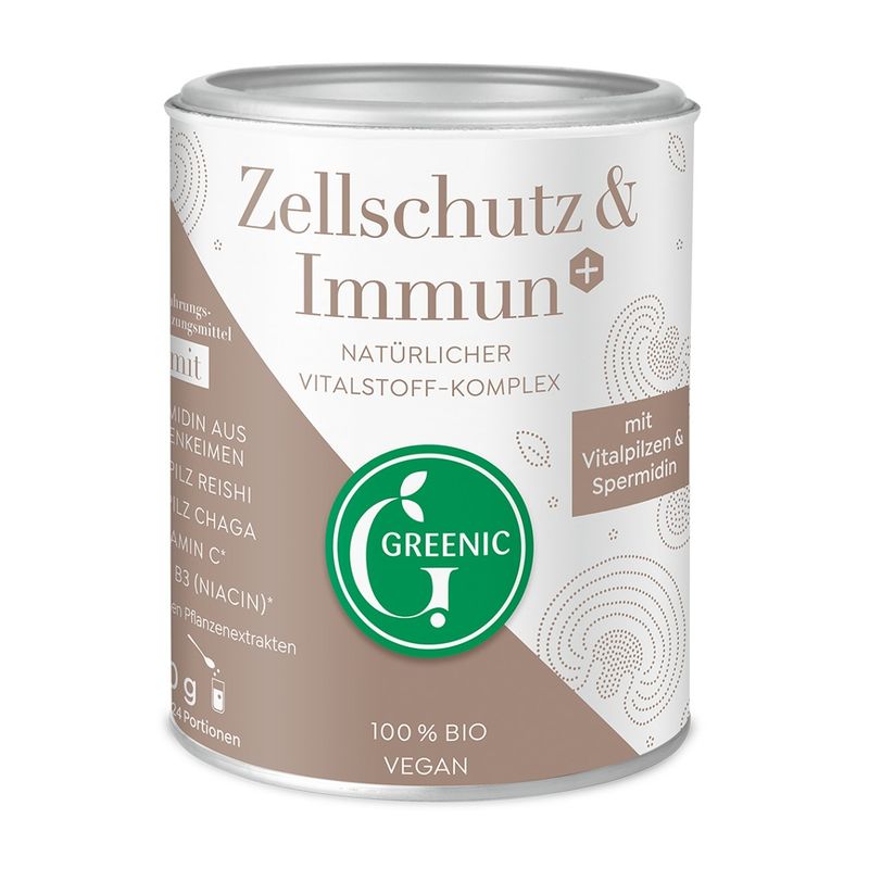 Greenic Zellschutz & Immun, Trinkpulver Mischung, natürlicher Vitalstoff -Komplex - Produktbild