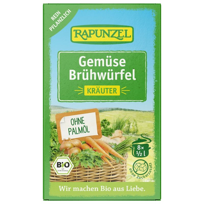 Rapunzel Gemüse-Brühwürfel mit Kräutern, mit Bio-Hefe - Produktbild