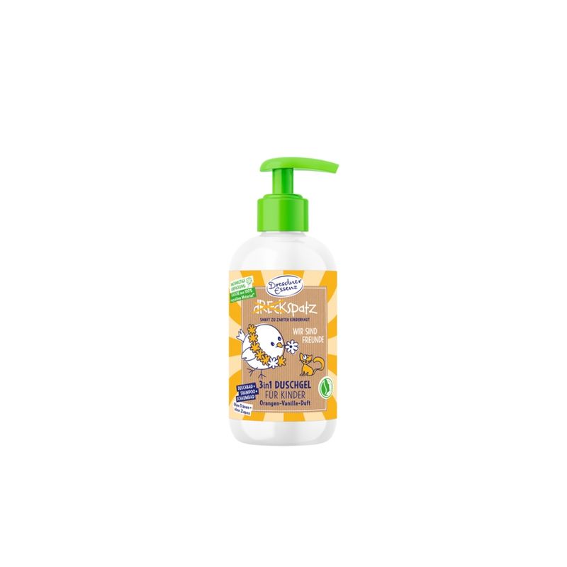 Dresdner Essenz Dreckspatz  Dresdner Essenz Dreckspatz 3 in 1 Dusche Orange-/ Vanilleduft (Wir sind Freunde) - Produktbild