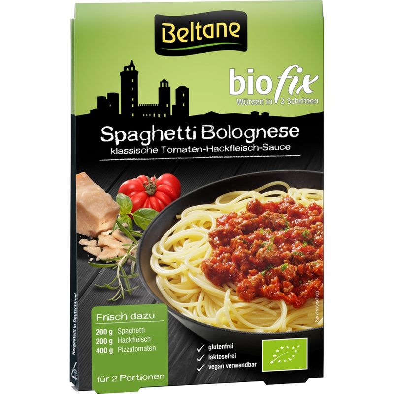 Beltane Beltane Biofix Spaghetti Bolognese, vegan, glutenfrei, lactosefrei - Produktbild