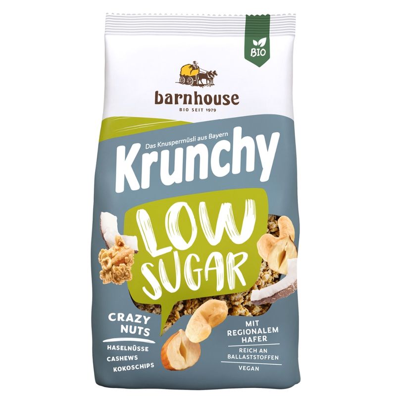 Barnhouse  Krunchy Low Sugar Crazy Nuts 375g - Produktbild