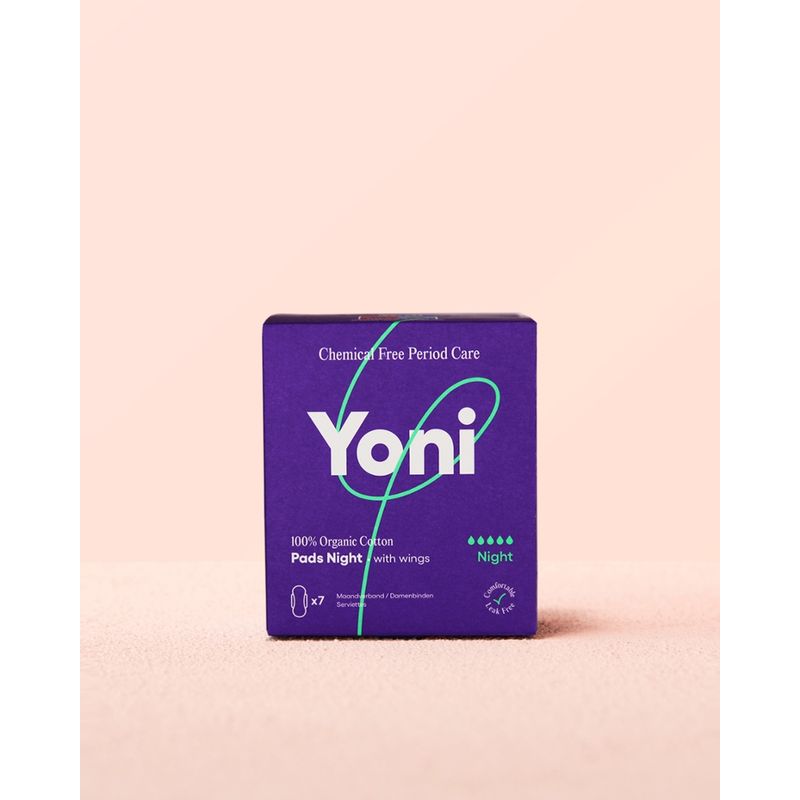 Yoni Maxi-Binde mit Flügeln - Night - 100 % Bio-Baumwolle - 7 Stk - Produktbild