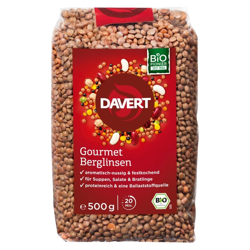 Davert Gourmet Berglinsen 500g - Produktbild