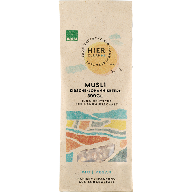 Hierzulande Müsli Kirsch-Johannisbeere, 300g - Produktbild