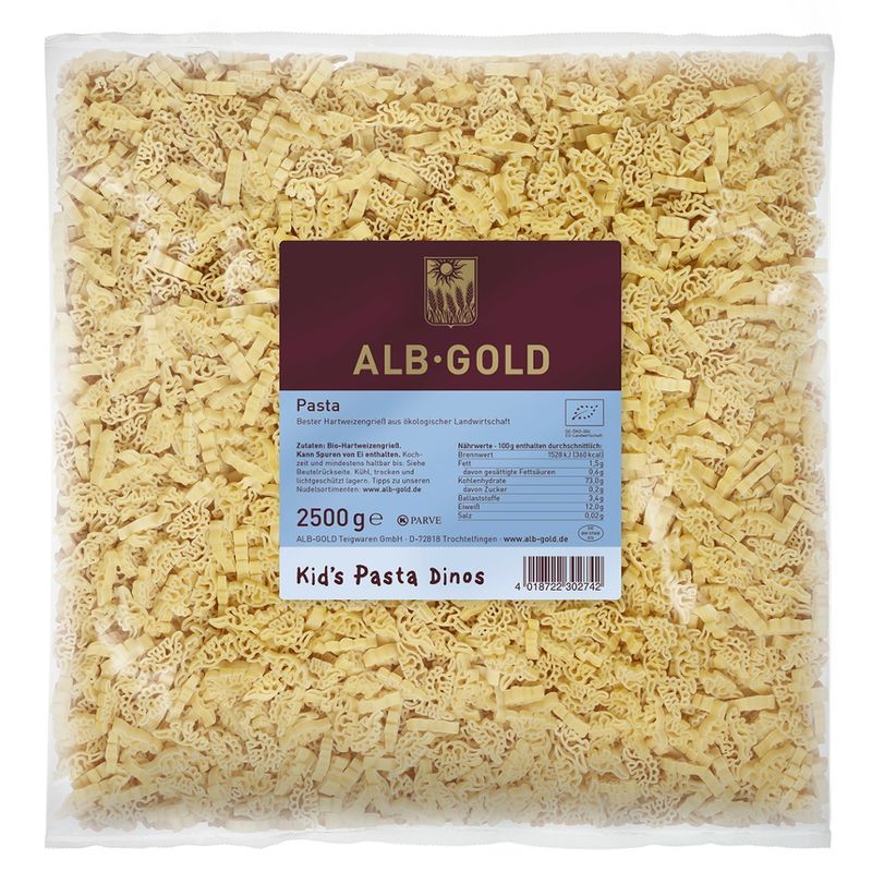 ALB-GOLD AG Bio Kid's Pasta Dinos 4 x 2,5 kg - Produktbild