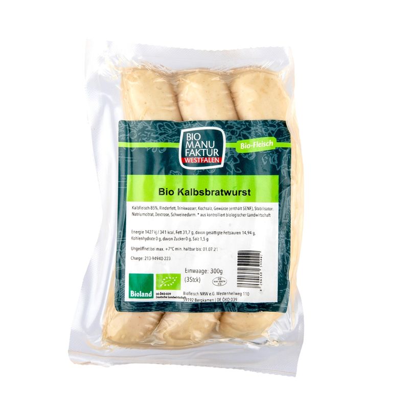 Bio-Manufaktur-Westfalen Bio-Kalbsbratwurst - Produktbild