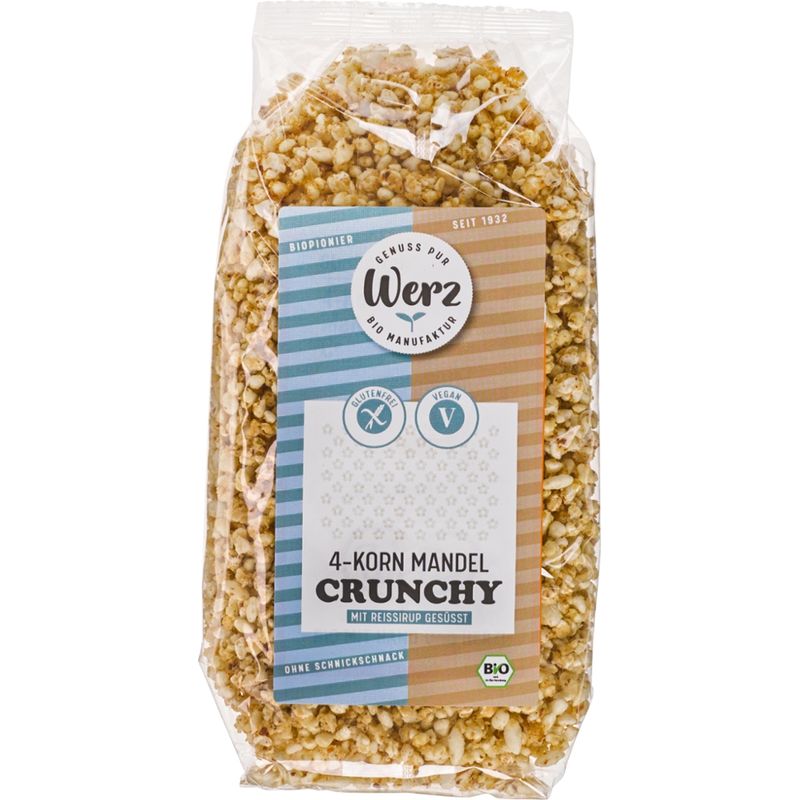 Naturkornmühle Werz 4-Korn Mandel Crunchy, Vollkorn Knuspermüsli, glutenfrei - Produktbild