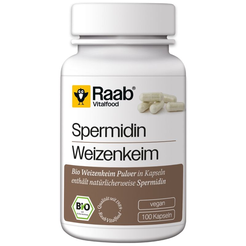 Raab Vitalfood Bio Spermidin, 100 Kapseln à 600 mg - Produktbild