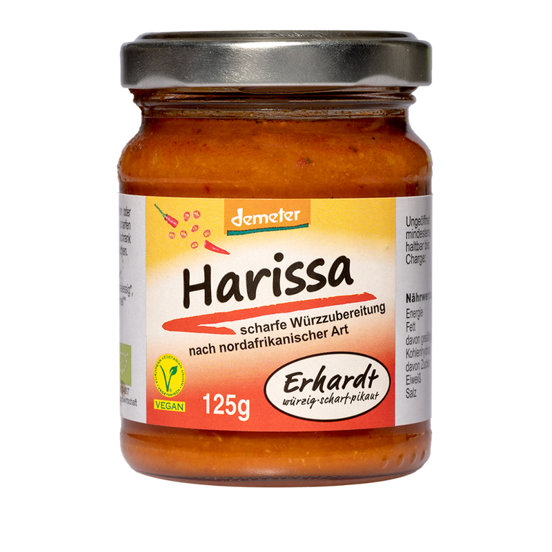 Erhardt würzig • scharf • pikant Demeter Harrissa 125g - Produktbild