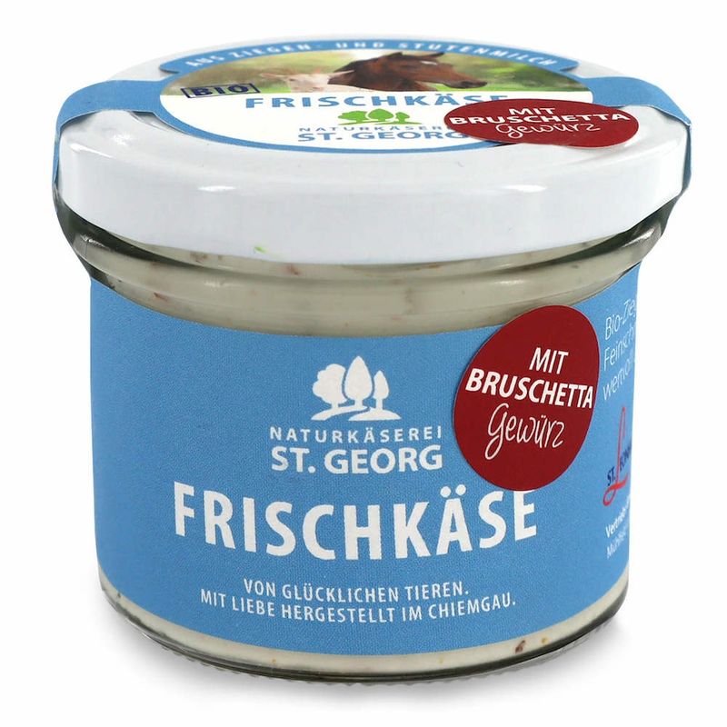 St. Georg Naturkäserei Bio-Frischkäse Bruschetta aus Ziegen- und Stutenmilch - Produktbild