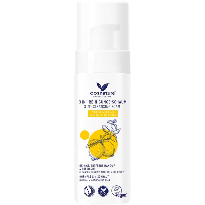 Cosnature  Reinigungsschaum 3in1 Zitrone & Melisse 150 ml - Produktbild