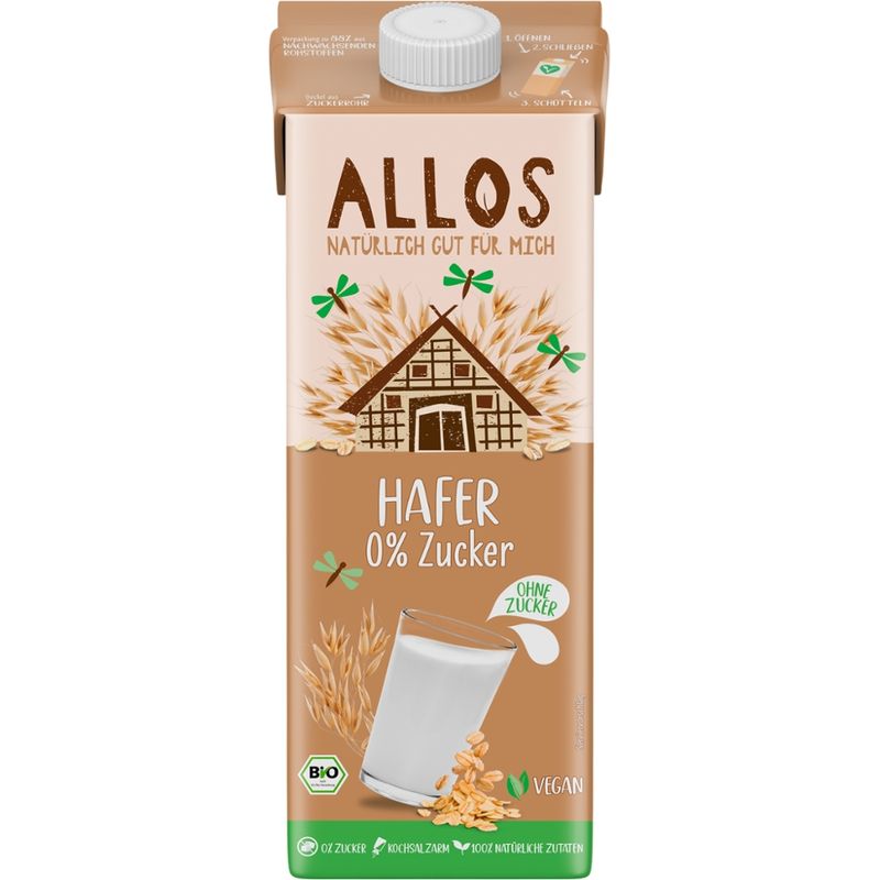 Allos Hafer 0% Zucker Drink - Produktbild