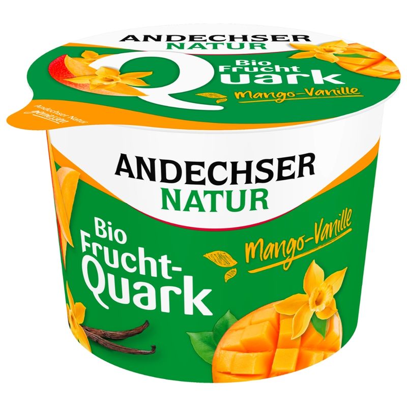 Andechser Natur Bio Fruchtquark Mango-Vanille 20% - Produktbild