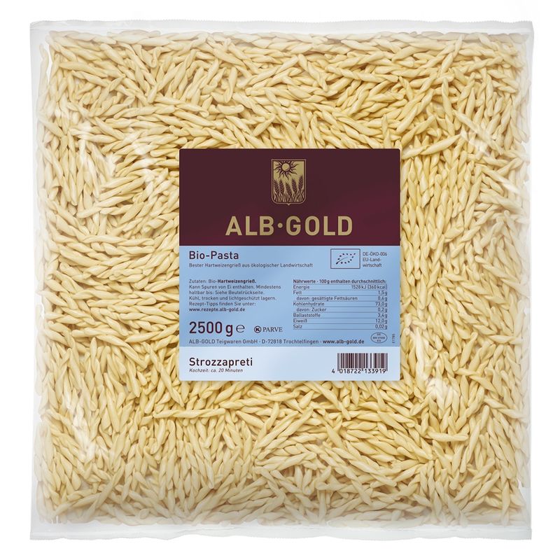 ALB-GOLD AG Bio Pasta Strozzapreti 4 x 2,5 kg - Produktbild