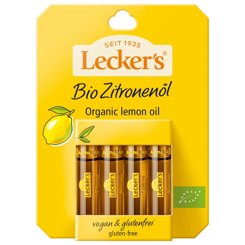 Lecker´s Bio Zitronenöl, 100% naturreines Aroma - Produktbild