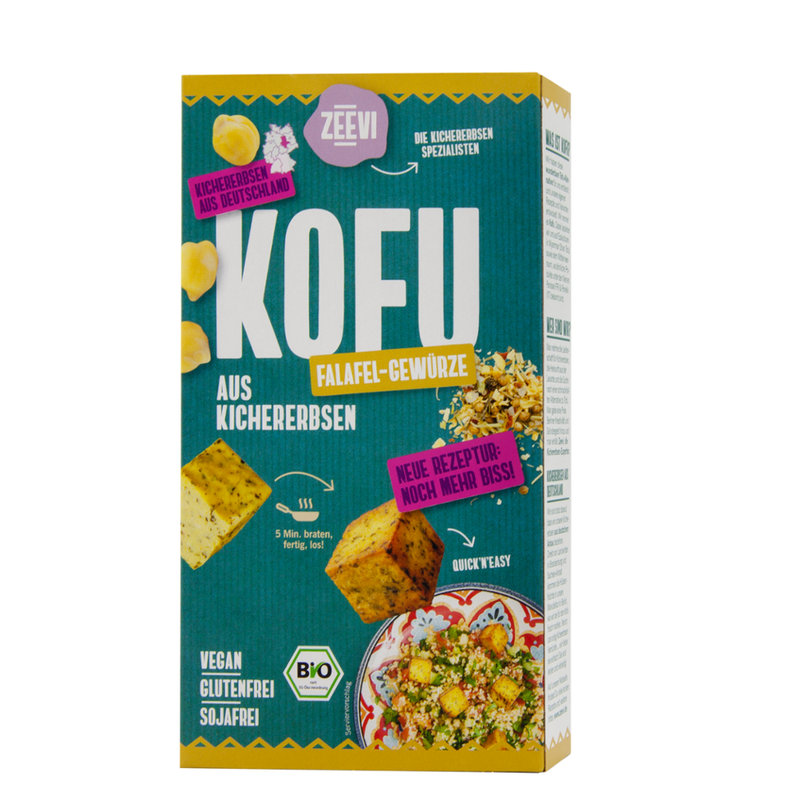 Zeevi Kichererbsen Kofu Falafel, Bio Tofu-Alternative aus Kichererbsen mit orientalischer Gewürzmischung - Produktbild