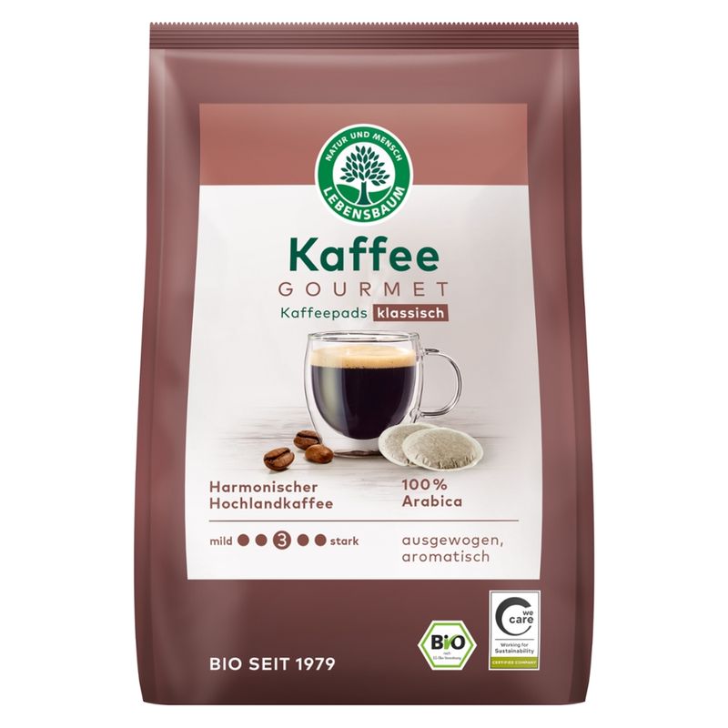 LEBENSBAUM Kaffee Gourmet, Kaffeepads, klassisch - Produktbild