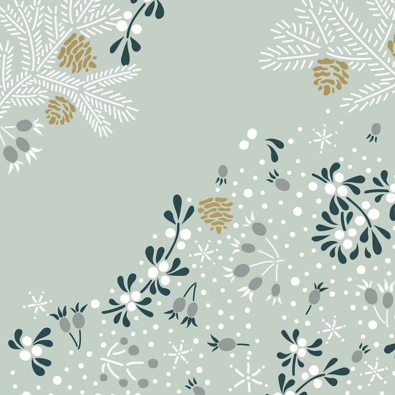 Paper + Design Motivserviette 3-lagig 33x33 cm "Frosty floral" - Produktbild