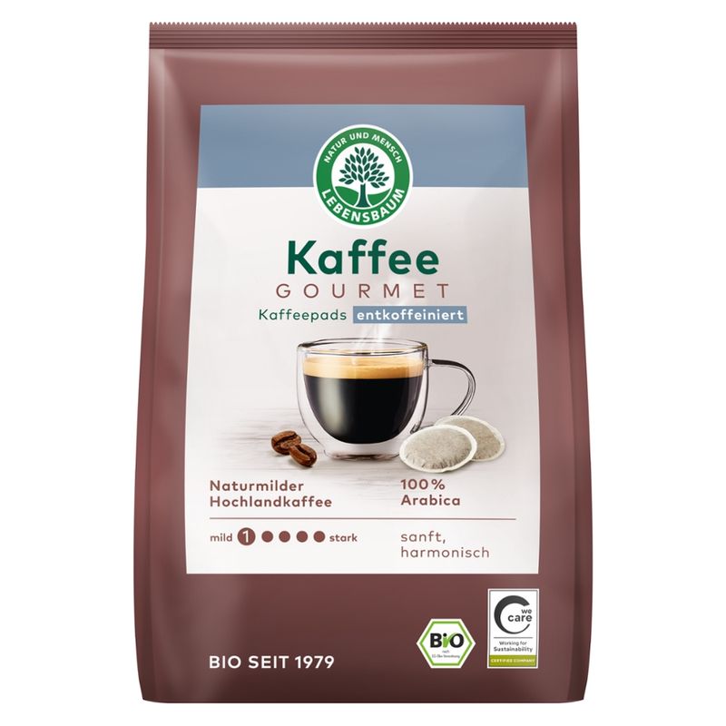 LEBENSBAUM Kaffee Gourmet, entkoffeiniert - Produktbild