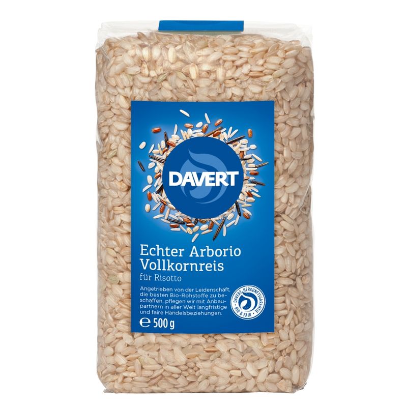 Davert Echter Arborio Vollkornreis 500g - Produktbild