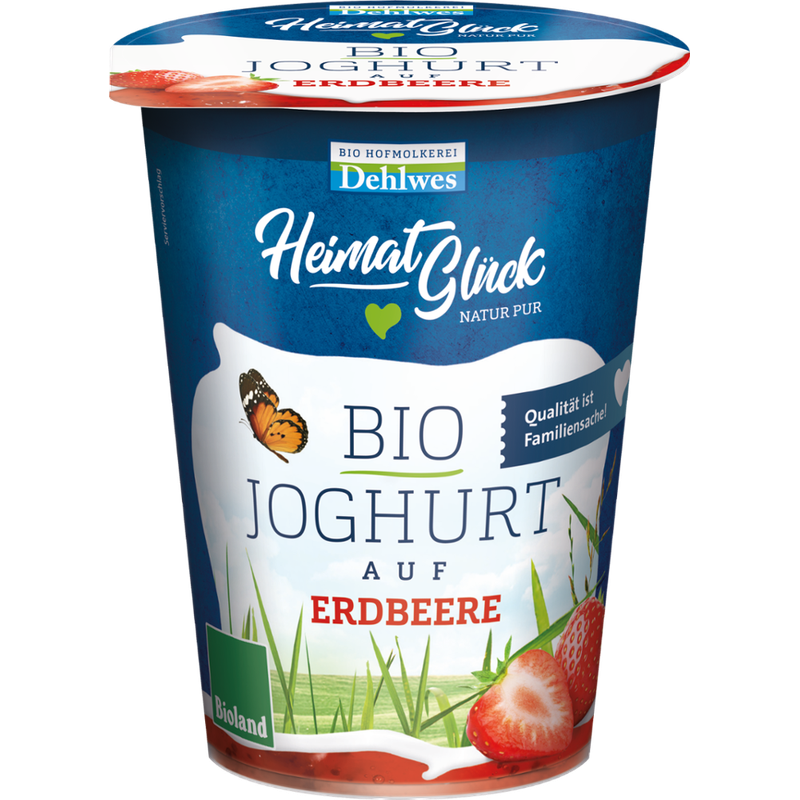 HeimatGlück BIO-Joghurt auf Erdbeere 3,5% Fett 400g - Produktbild