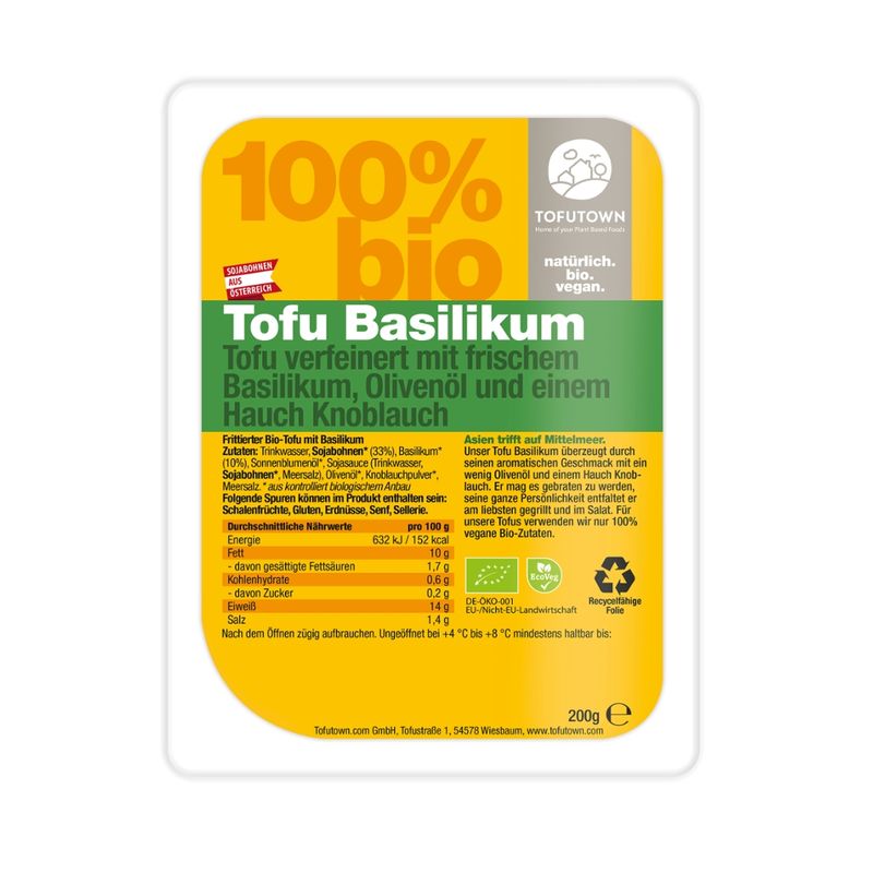 Tofutown Tofu Basilikum - Produktbild