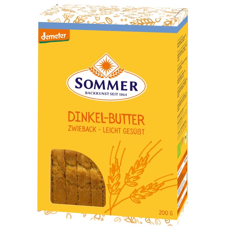 Sommer Demeter Dinkel Butter-Zwieback - Produktbild