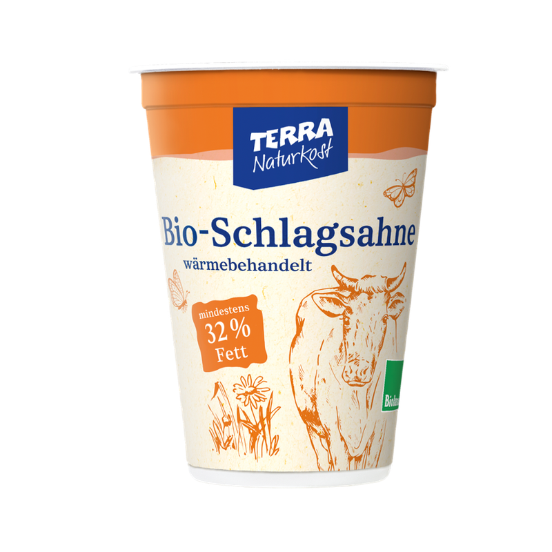 Terra Naturkost Handels KG Bio Schlagsahne im Becher 32% Fett - Produktbild