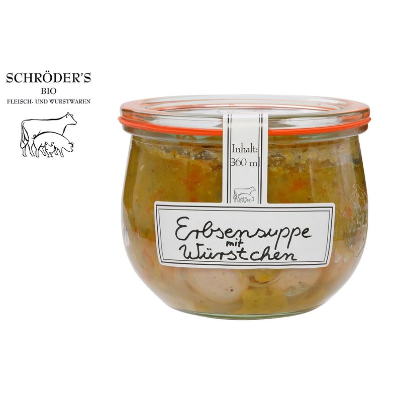 Schröder's Bio Fleisch- und Wurstwaren Erbsensuppe mit Wurst - Produktbild
