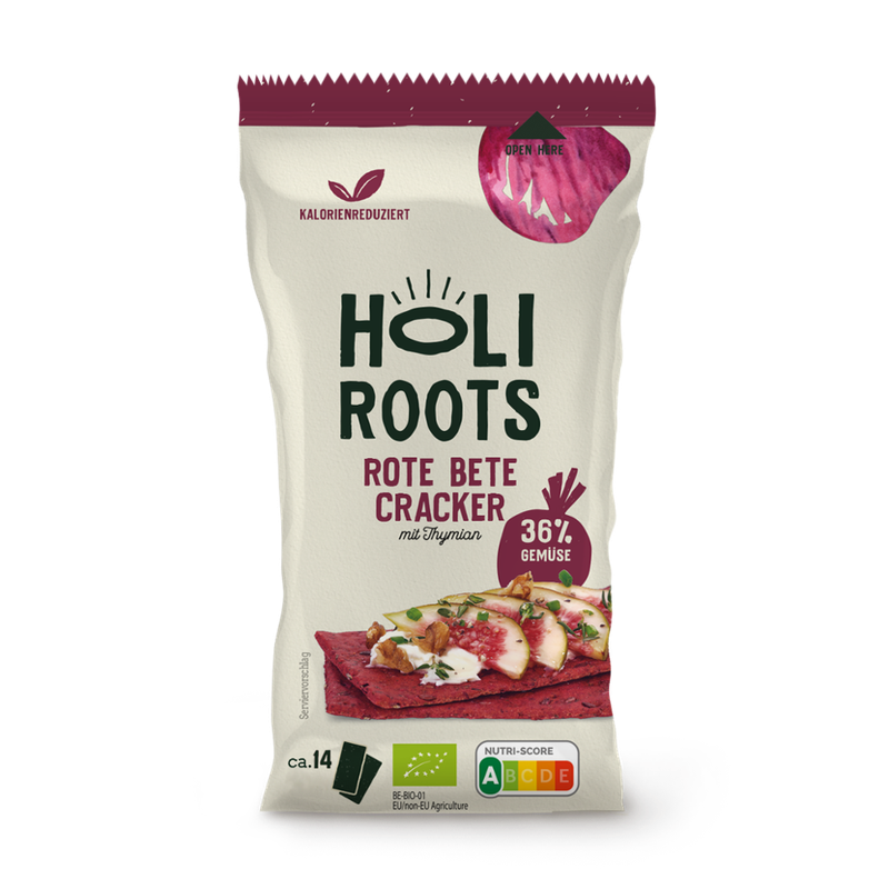 Holiroots Holiroots Bio- Gemüse Knäckebrote Rote Bete mit Thymian - Produktbild