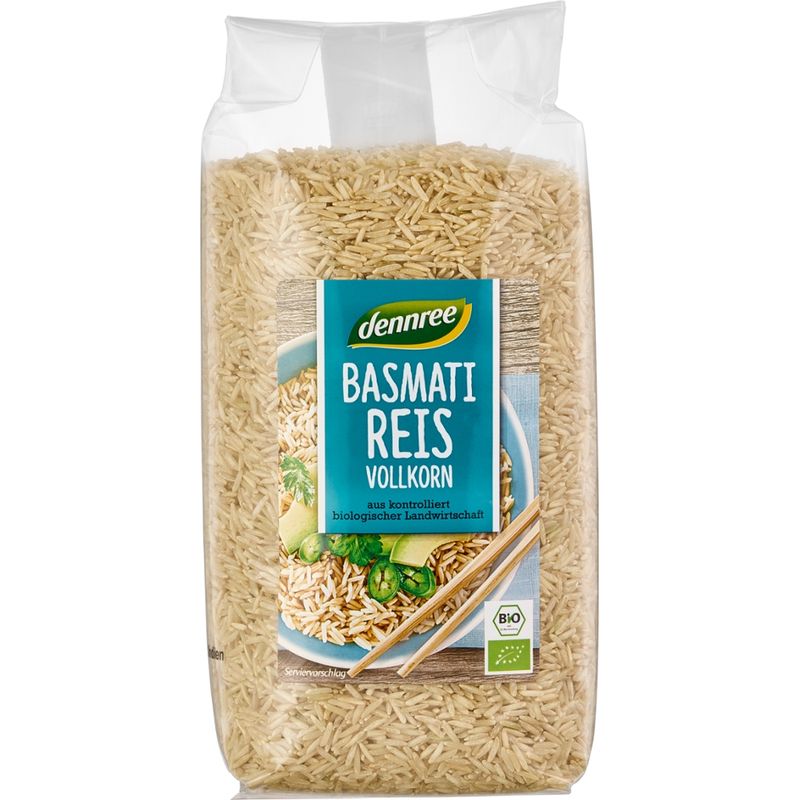 dennree Basmati-Reis Vollkorn, 1 kg - Produktbild