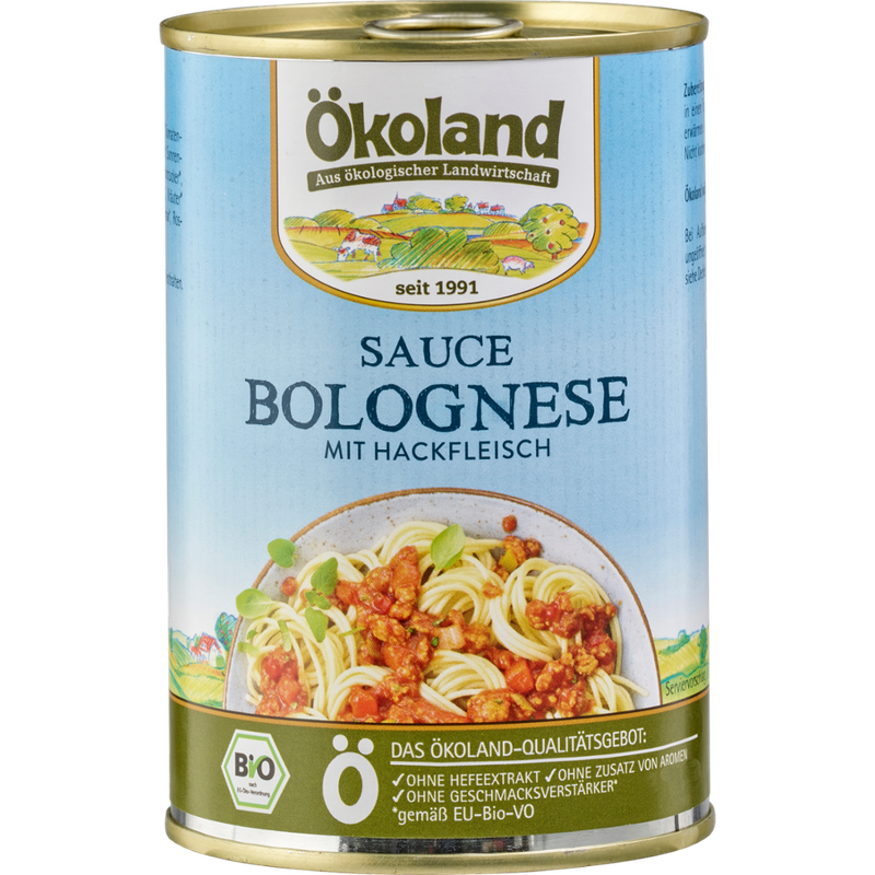 ÖKOLAND Sauce Bolognese mit Hackfleisch - Produktbild