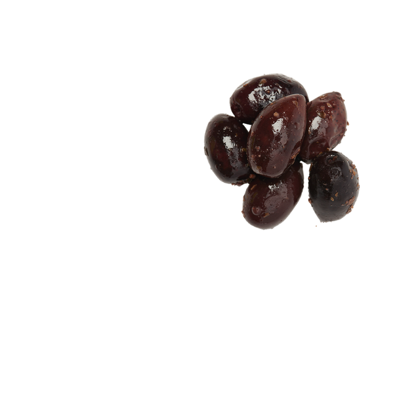 OEL  OELIVEN Bio Oliven mit Stein  - Kalamata mit Kräutern 1000 g im Vakuumbeutel - Produktbild