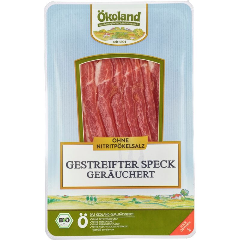 ÖKOLAND Gestreifter Speck in Scheiben - Produktbild