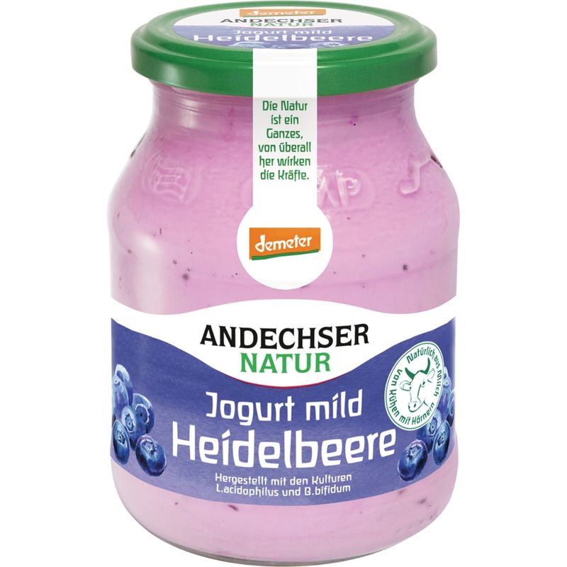 Andechser Natur AN demeter Jogurt mild Heidelbeere 3,8% - Produktbild