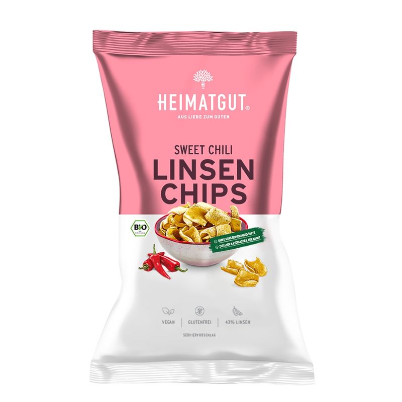 Heimatgut Bio Linsen Chips Sweet Chili - glutenfrei - Produktbild