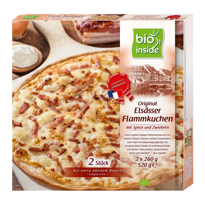 bio inside Original Elsässer Flammkuchen mit Speck & Zwiebeln - Produktbild