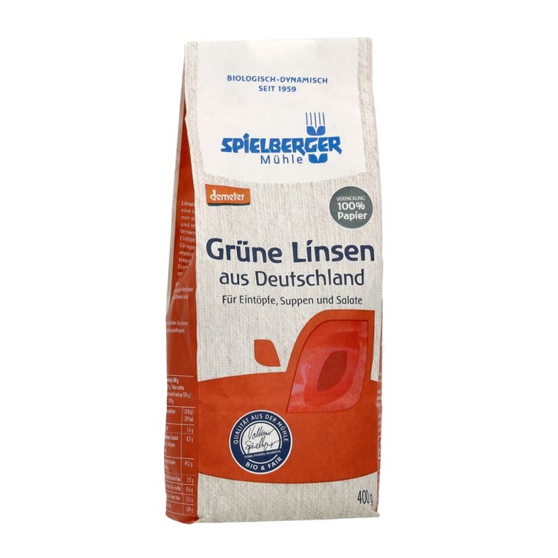 Spielberger Mühle Grüne Linsen aus Deutschland, demeter - Produktbild