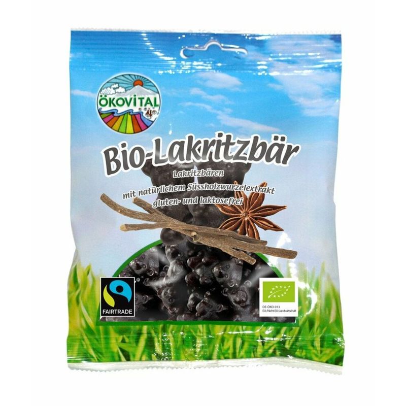 Ökovital Ökovital Bio Lakritzbären, gegossenes Starklakritz mit Gelatine - Produktbild