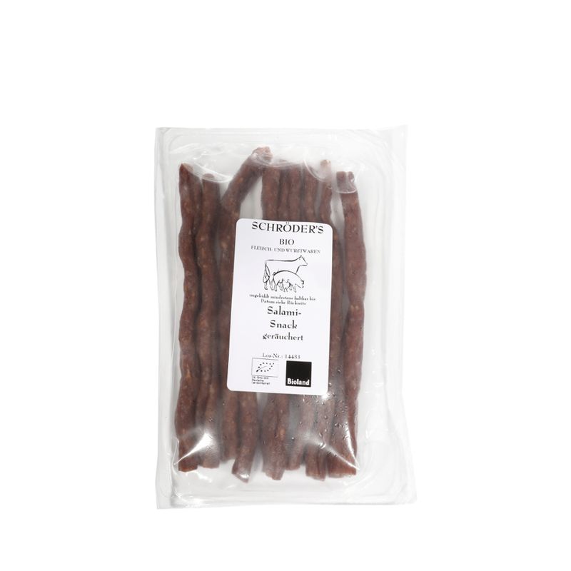 Schröder's Bio Fleisch- und Wurstwaren Salami-Snack geräuchert 100g - Produktbild