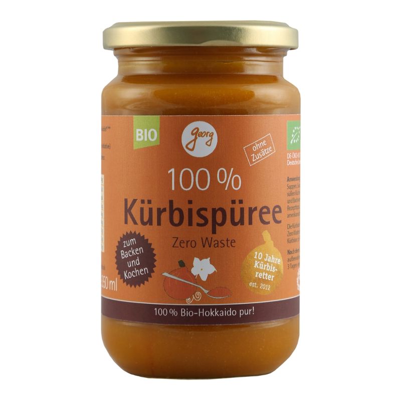 Georg Kürbispüree Bio 100% Bio Hokkaido-Kürbis - Produktbild