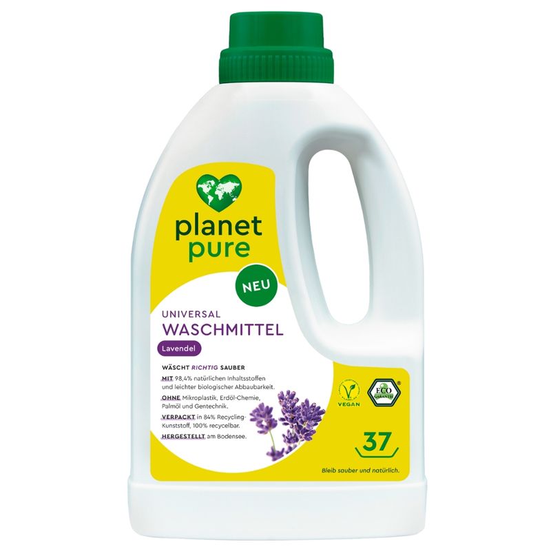 Planet Pure Universal Waschmittel Lavendel 37 Wl 1,48L - Produktbild
