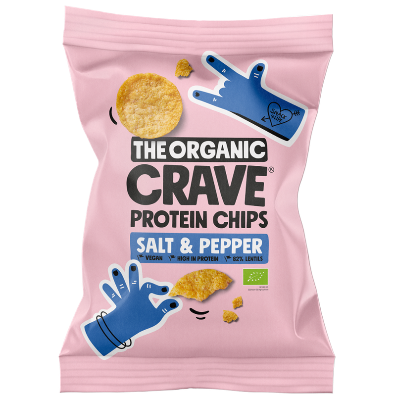 The Organic Crave The Organic Crave Protein Chips Salt & Pepper 75g - Produktbild